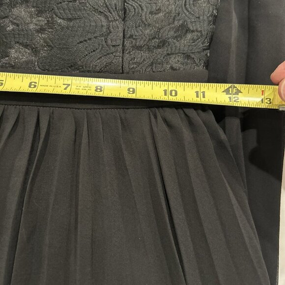 LuLus Prom Dress XXS I’m Flattered Black Embroider Maxi Pleated Skirt Sheer Top‎ - Picture 9 of 11